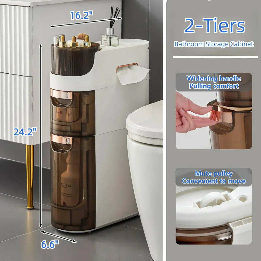 Polypropylene Freestanding Standard Bathroom Cabinet & Free Shipping