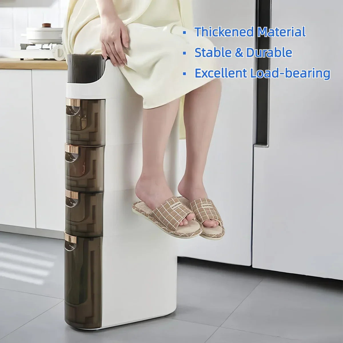 Polypropylene Freestanding Standard Bathroom Cabinet & Free Shipping